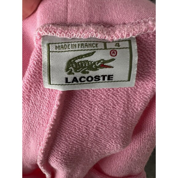 Lacoste wide leg cropped pants size 4 sweat pants Pink - Picture 3 of 3